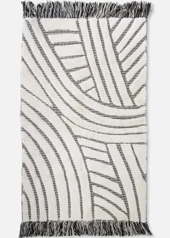 Tapis de bain à motif graphique
