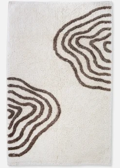 Tapis de bain à motif graphique