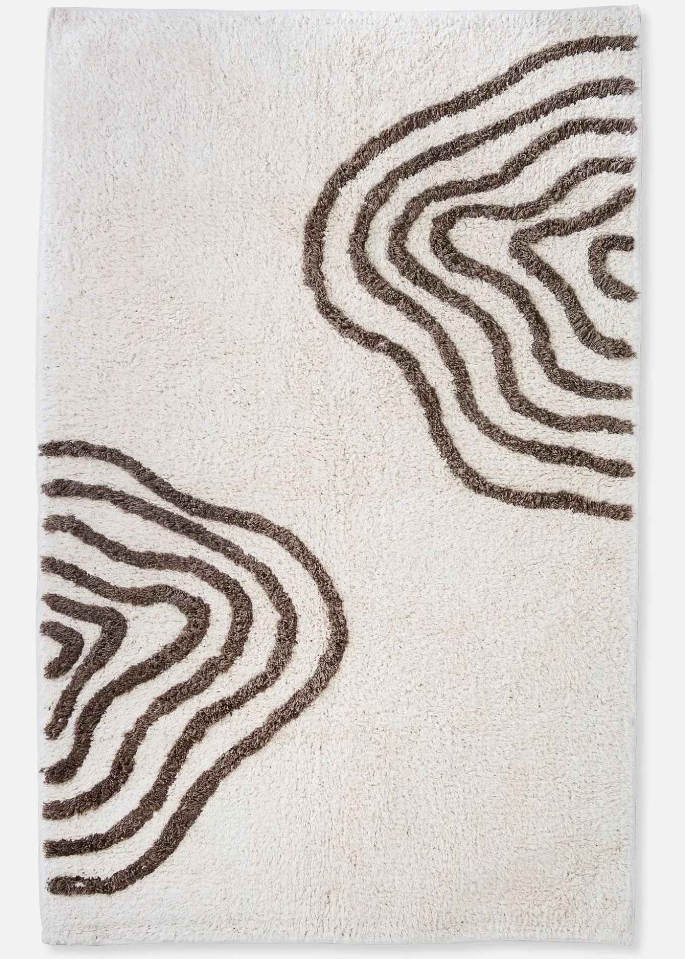 Tapis de bain à motif graphique