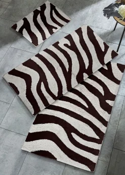 Tapis de bain au motif zèbre