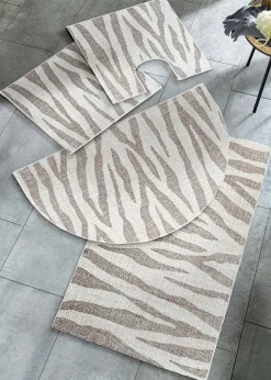 Tapis de bain motif zèbre