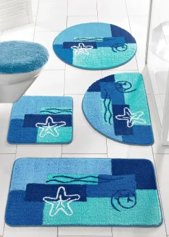 Tapis de bain motifs marins