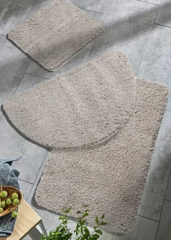 Tapis de bain tufté uni et haut