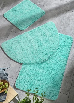 Tapis de bain tufté uni et haut