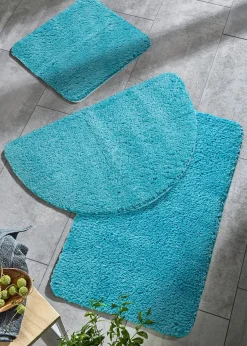 Tapis de bain tufté uni et haut