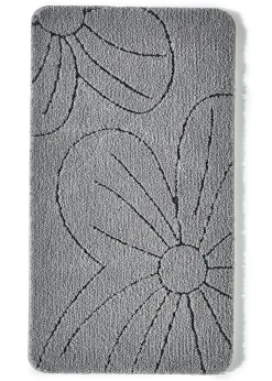 Tapis de salle de bain tufté avec motif en relief
