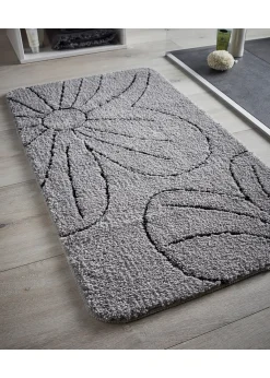 Tapis de salle de bain tufté avec motif en relief