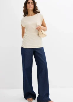 Top à base asymétrique en crêpe léger