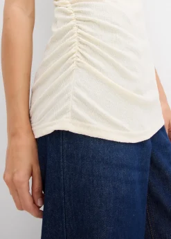 Top à base asymétrique en crêpe léger