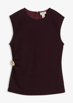 Top à boucle décorative en crêpe