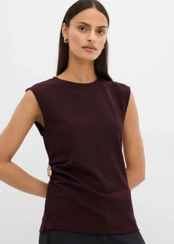 Top à boucle décorative en crêpe