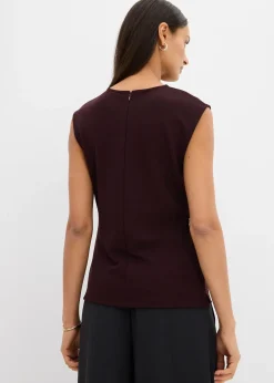 Top à boucle décorative en crêpe