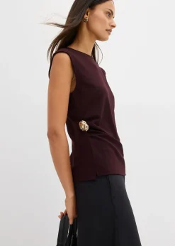 Top à boucle décorative en crêpe