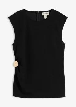 Top à boucle décorative en crêpe