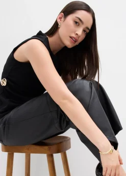 Top à boucle décorative en crêpe