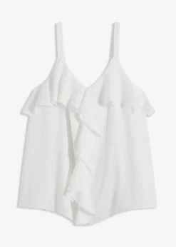 Top à bretelles fines en satin brillant