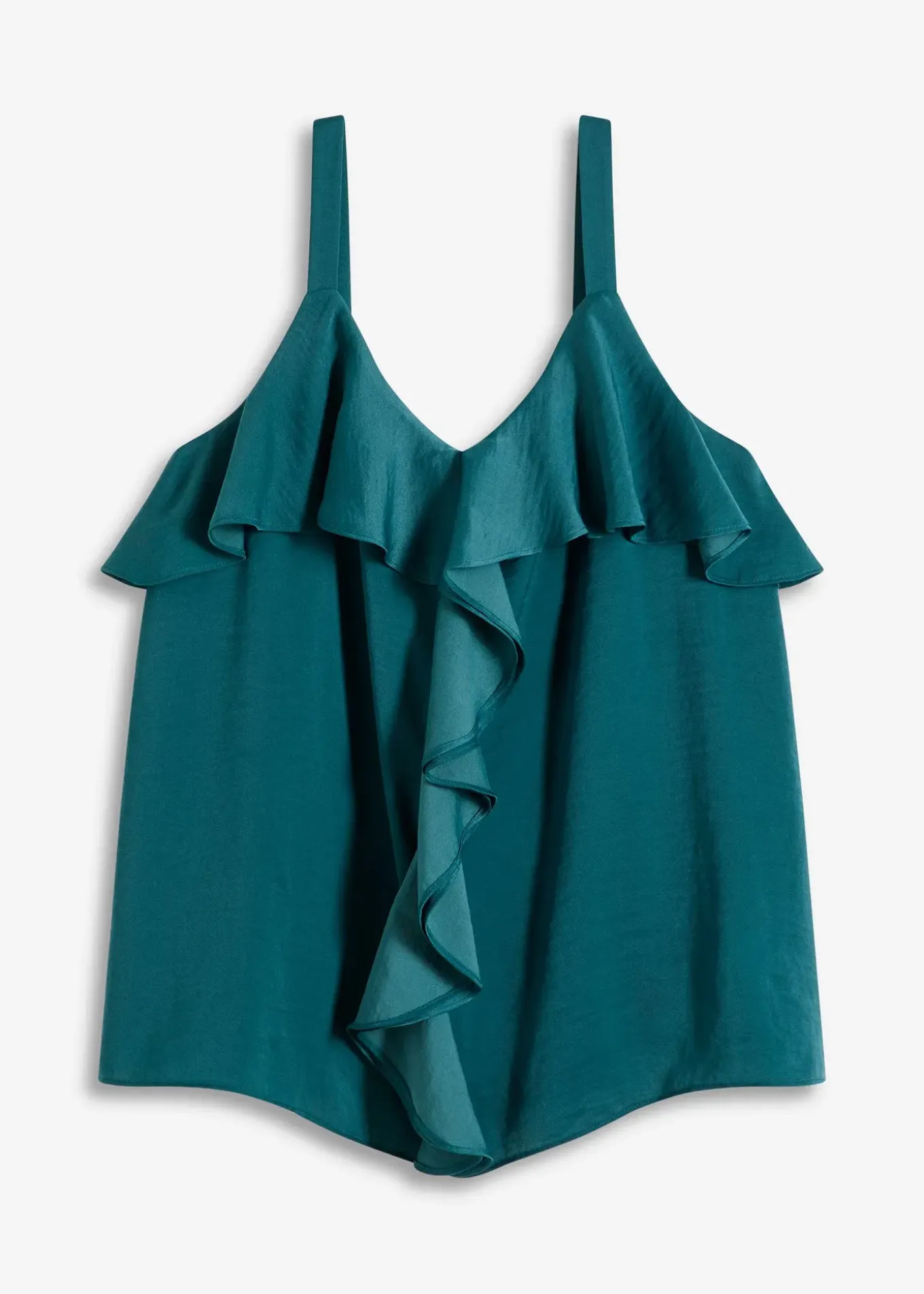 Top à bretelles fines en satin brillant