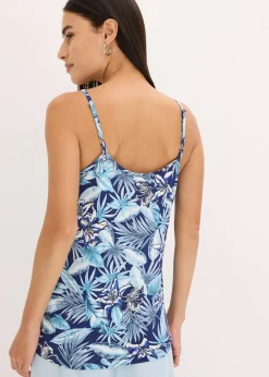 Top à fines bretelles en viscose extensible douce