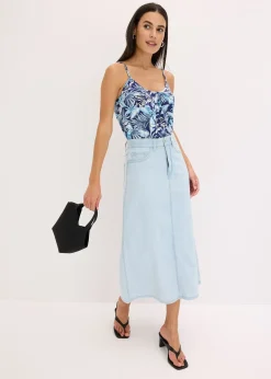 Top à fines bretelles en viscose extensible douce