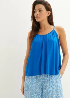 Top à fines bretelles en viscose fluide