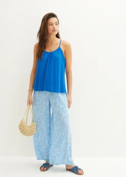 Top à fines bretelles en viscose fluide