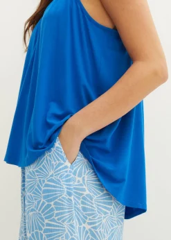 Top à fines bretelles en viscose fluide