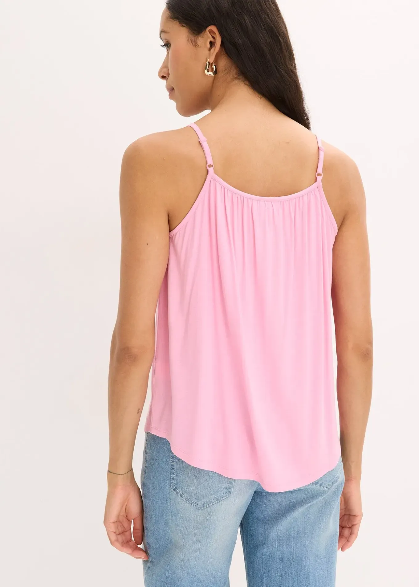 Top à fines bretelles en viscose fluide