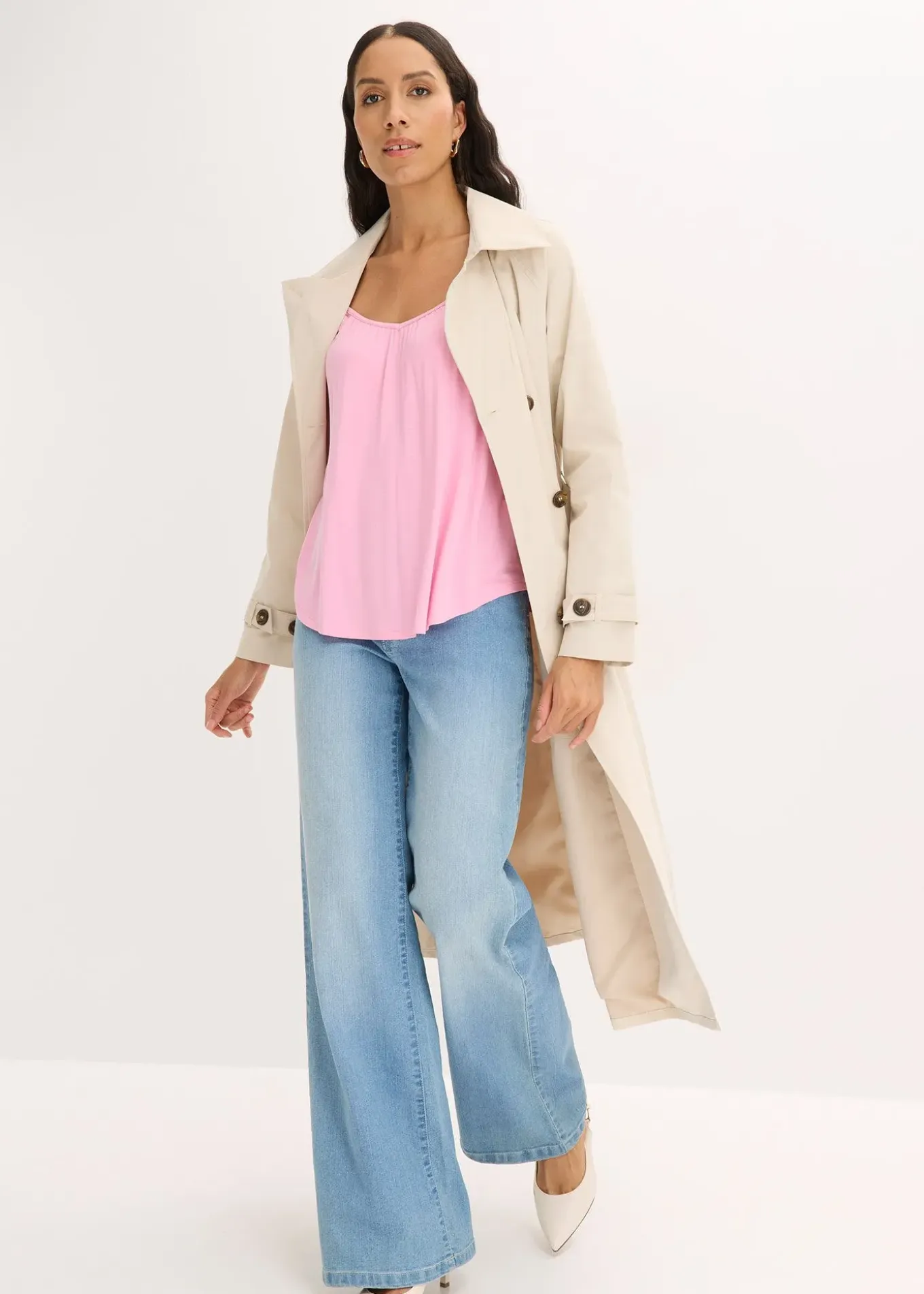 Top à fines bretelles en viscose fluide