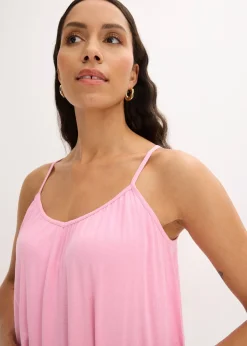 Top à fines bretelles en viscose fluide