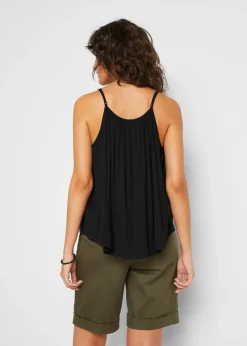 Top à fines bretelles en viscose fluide