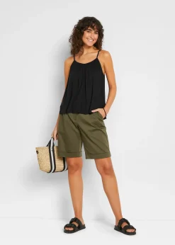 Top à fines bretelles en viscose fluide