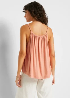 Top à fines bretelles en viscose fluide