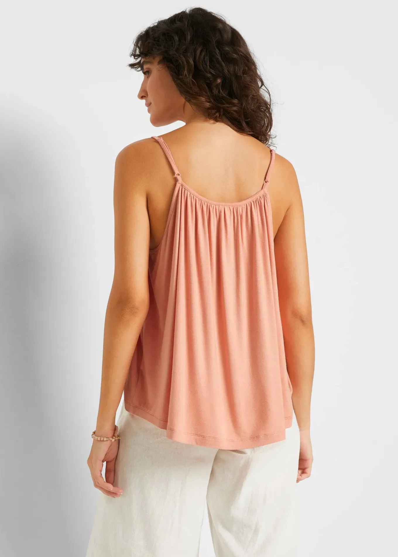 Top à fines bretelles en viscose fluide