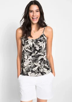 Top à fines bretelles en viscose extensible douce