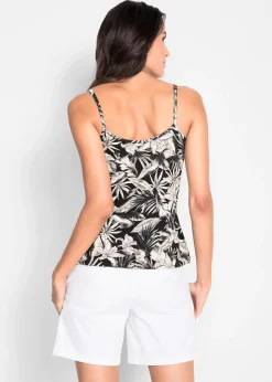 Top à fines bretelles en viscose extensible douce