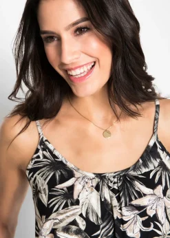 Top à fines bretelles en viscose extensible douce