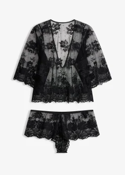 Top à manches longues + shorty (Ens. 2 pces.)