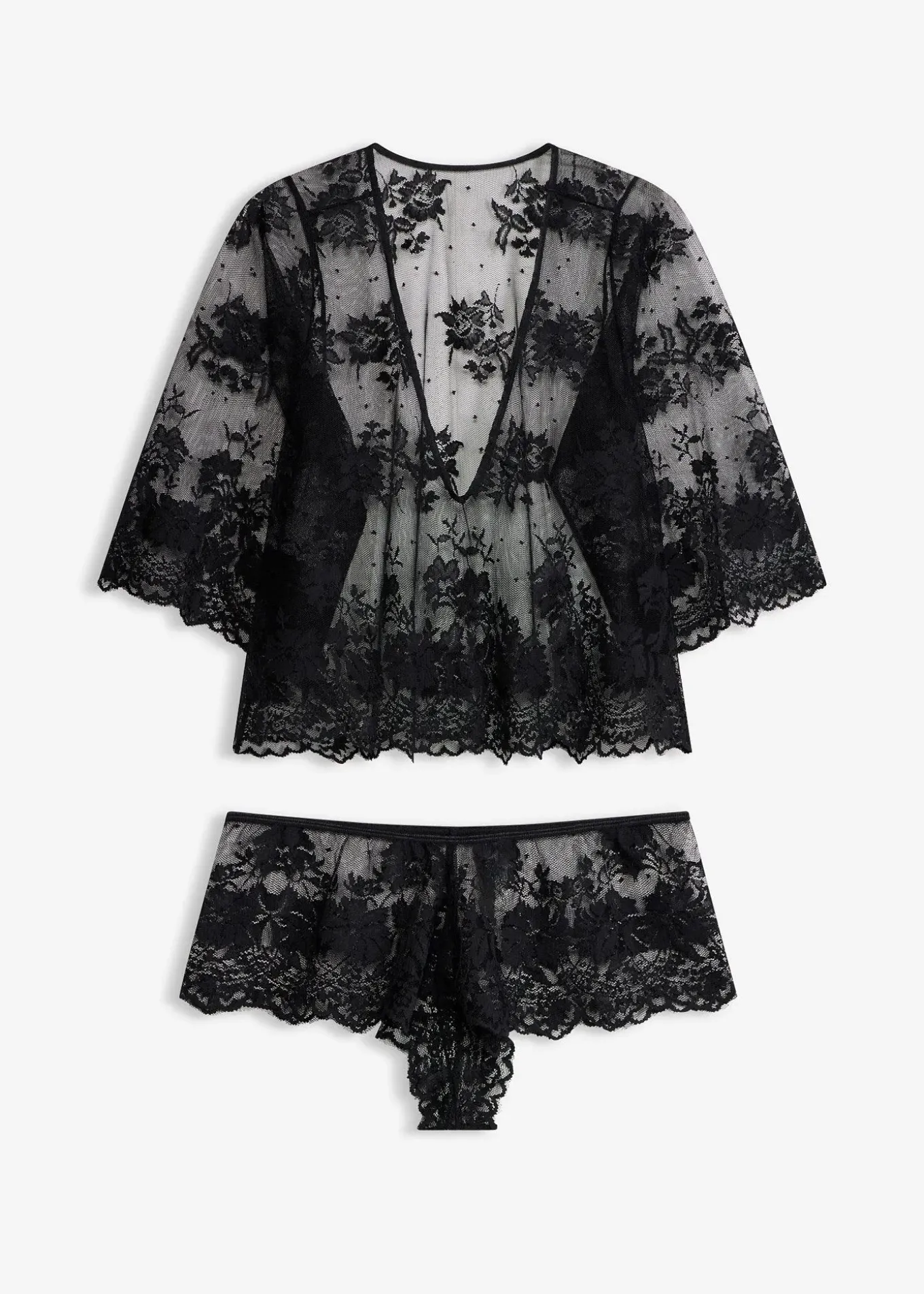 Top à manches longues + shorty (Ens. 2 pces.)