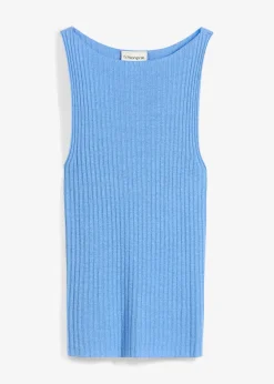 Top ajusté en maille de viscose mélangée