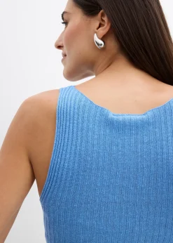 Top ajusté en maille de viscose mélangée