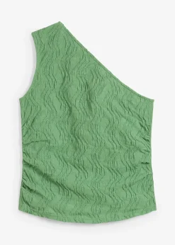 Top asymétrique en matière texturée