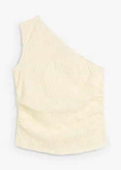 Top asymétrique en matière texturée