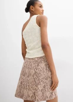 Top asymétrique en matière texturée