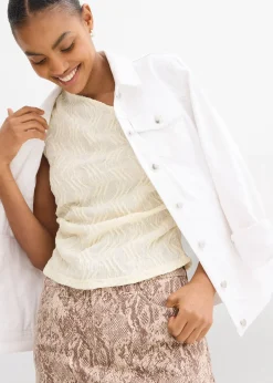 Top asymétrique en matière texturée