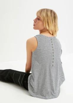 Top avec boutons dans le dos