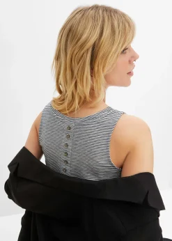 Top avec boutons dans le dos