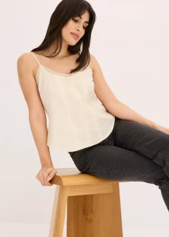 Top avec broderies anglaises 100% coton