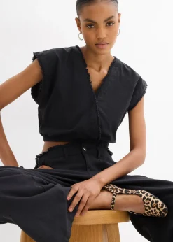 Top blouse raccourci