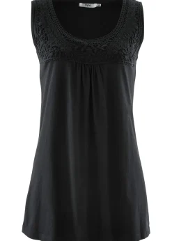 Top coton à dentelle