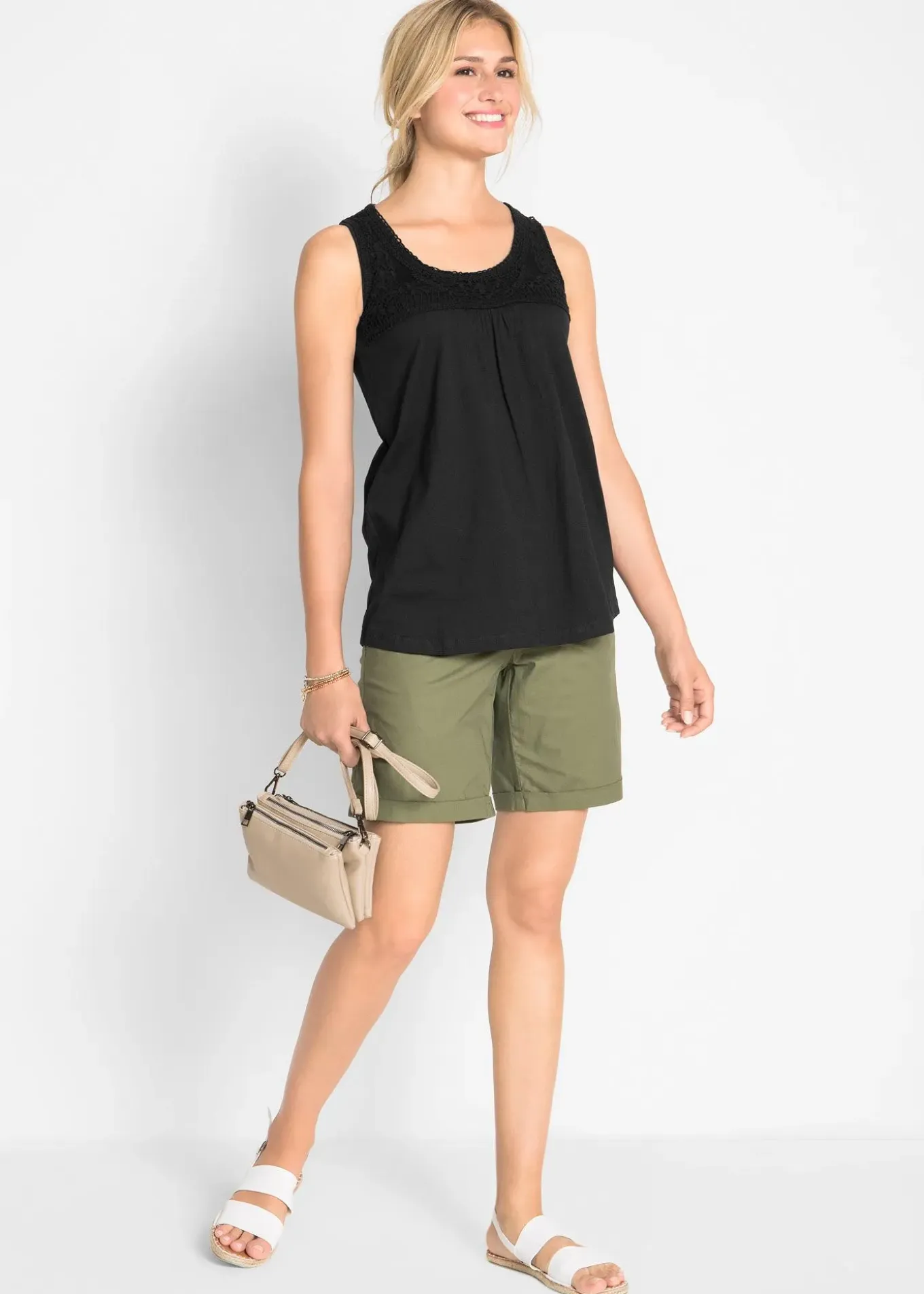 Top coton à dentelle